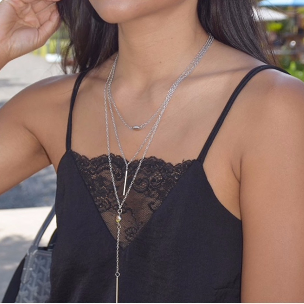 !!NEW Bohemian Multi-Layer Necklace Silver Color! - Picture 1 of 3